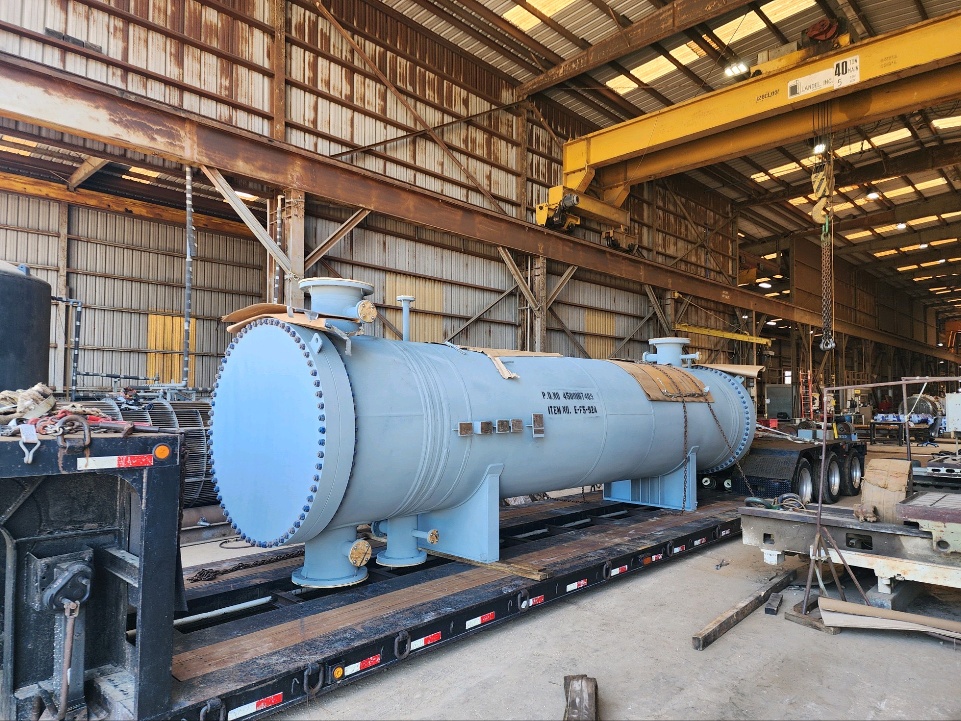 Propylene Refrigerant Condenser Heat Exchanger Strip & Retube Turnaround Service for Petrochemical Facility